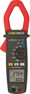 2117.49 AEMC - MODEL 670 CLAMP-ON METER