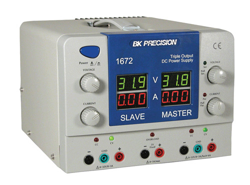 1672 - TRIPLE OUTPUT QUAD DISPLAY DC POWER SUPPLY