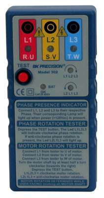 302 BK PRECISION PHASE & MOTOR ROTATION METER