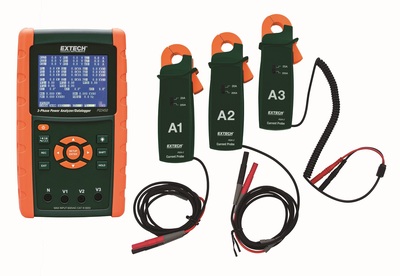 PQ3450-2-NIST - EXTECH 200A 3-PHASE POWER ANALYZER/DATALOG KIT W/NIST